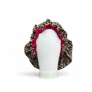 Leopard Print Satin Bonnet